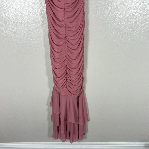 Michael Costello Hilary Gown in Blush - Picture 5 of 8